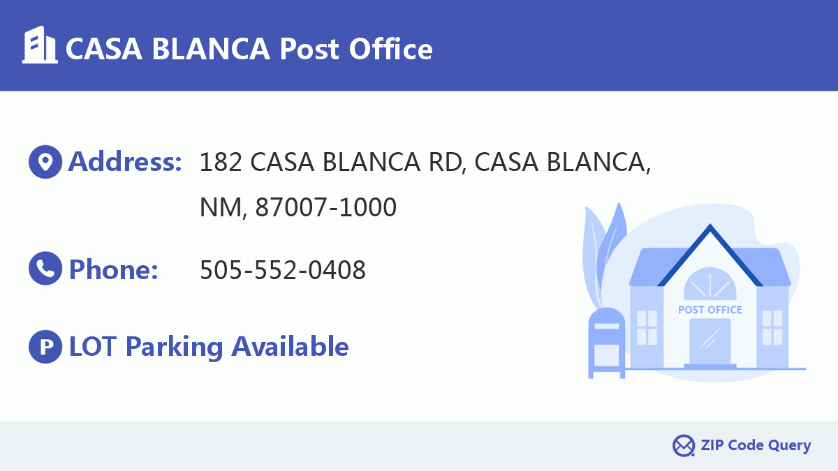 Post Office:CASA BLANCA