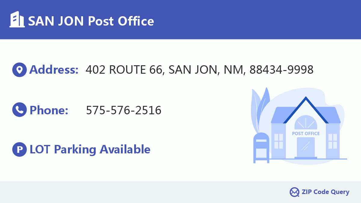 Post Office:SAN JON